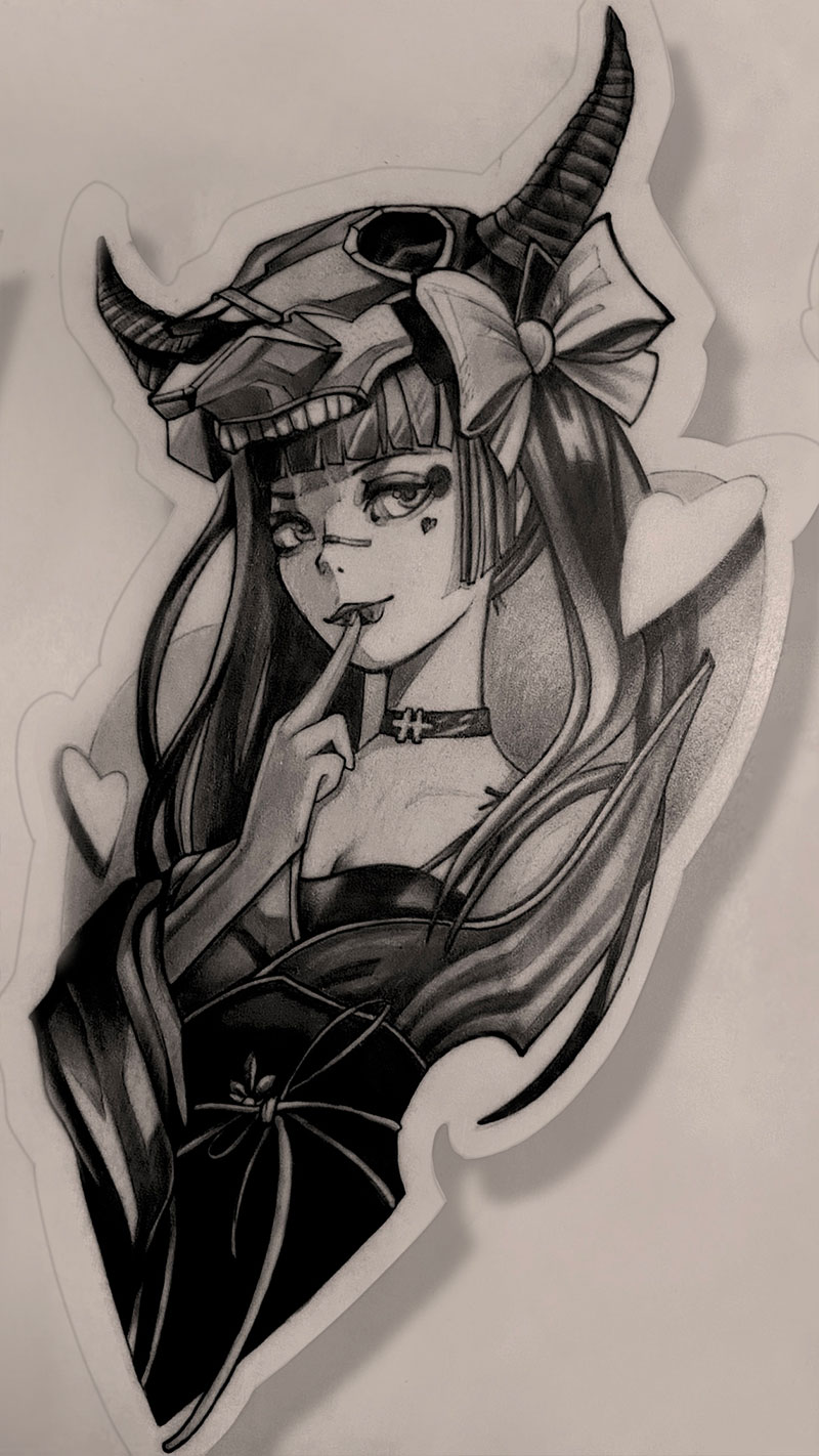 Student tattoo work