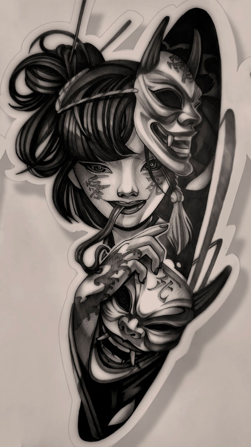 Student tattoo work