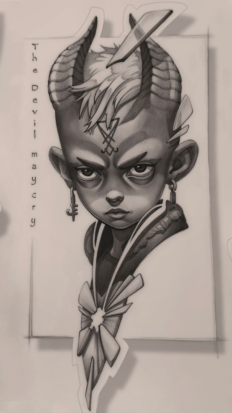 Student tattoo work